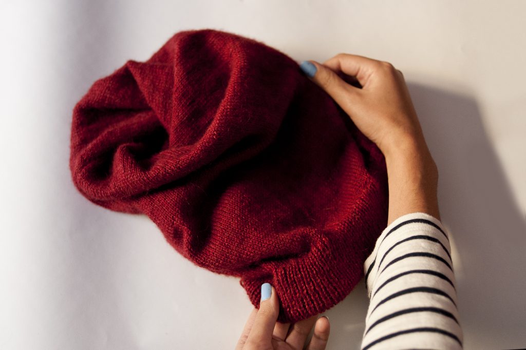tuto, DIY, tricot, bonnet, tea and poppies, bonnet slouch, tricot facile, jersey, tunnel, laine