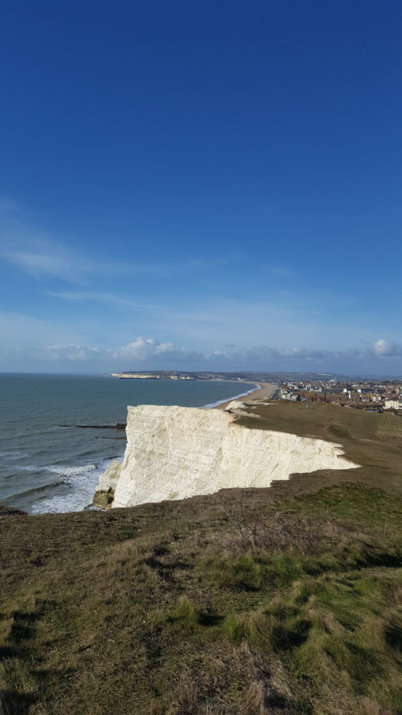 Une française à Brighton, bilan des 2 mois: falaise Seaford vue de la falaise