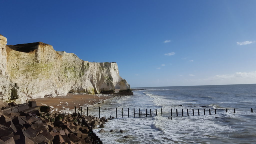 Une française à Brighton, bilan des 2 mois: falaise Seaford vue du bas