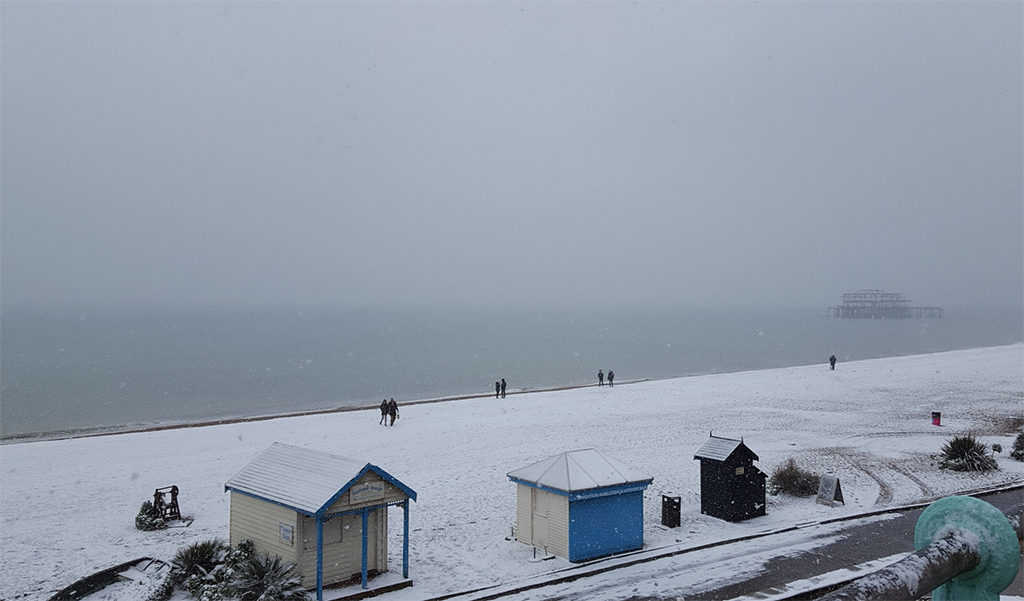 Une française à Brighton, bilan des 3 mois: West Pier Ruines sous la neige