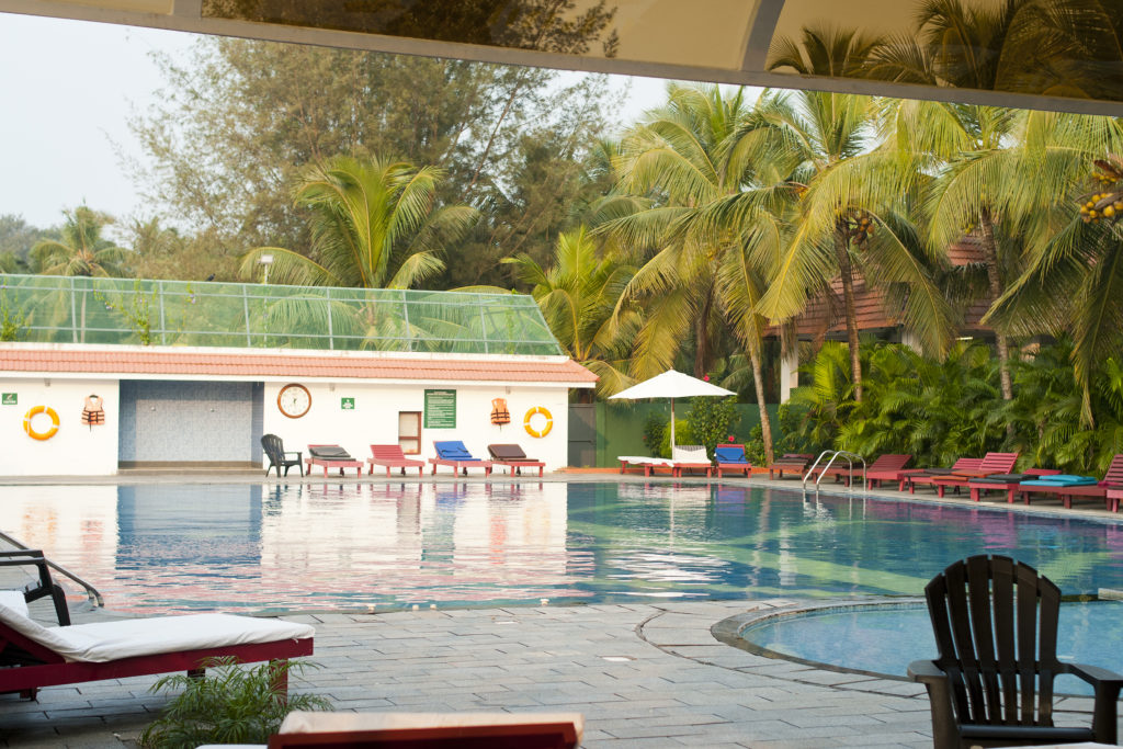 Photo, centre Rajah Beach, espace piscine, Kerala, Inde, 